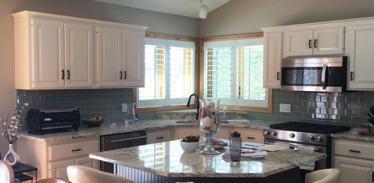 Raleigh kitchen with shutters and appliances